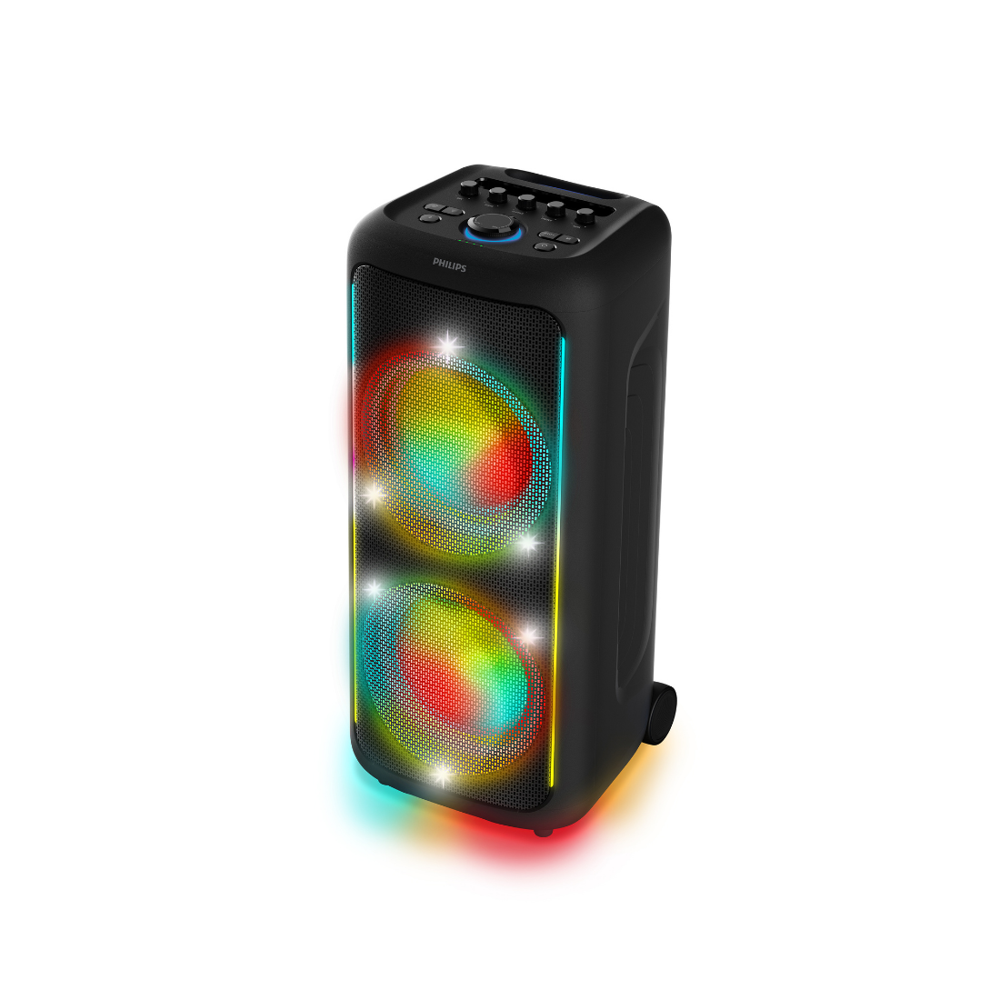 Philips Bluetooth Party Speaker 200W Max, Bass+ Deep Bass, Full-Speaker Lightshow, Karaoke/Guitar Inputs (TAX5000)