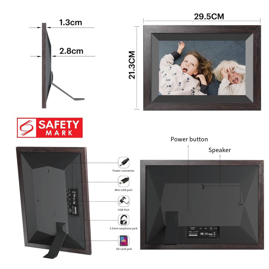 Kodak 10 Inch Digital Picture Frame Safety Mark Certified (RCF-1012W)