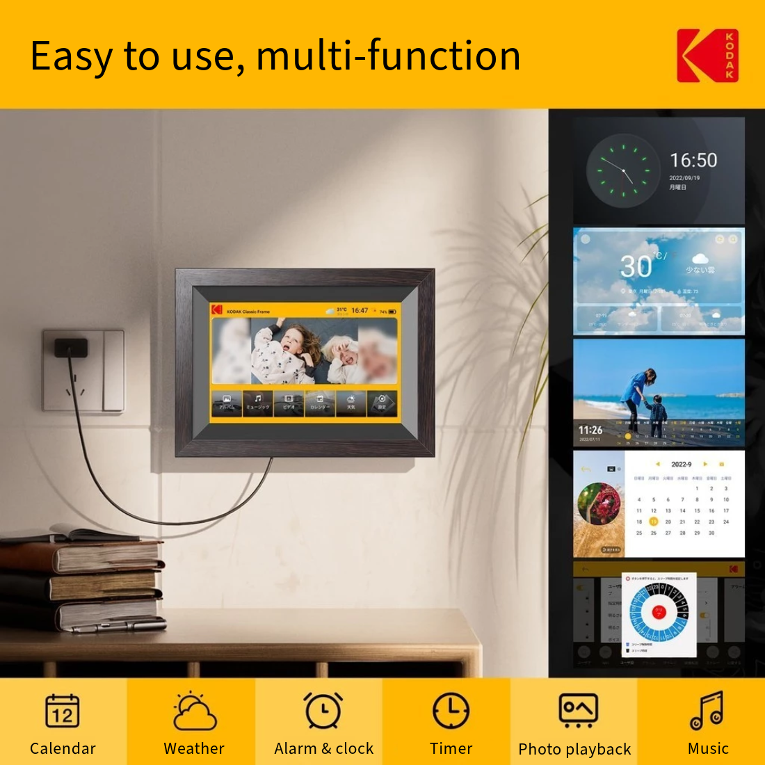 Kodak 10 Inch Digital Picture Frame Safety Mark Certified (RCF-1012W)