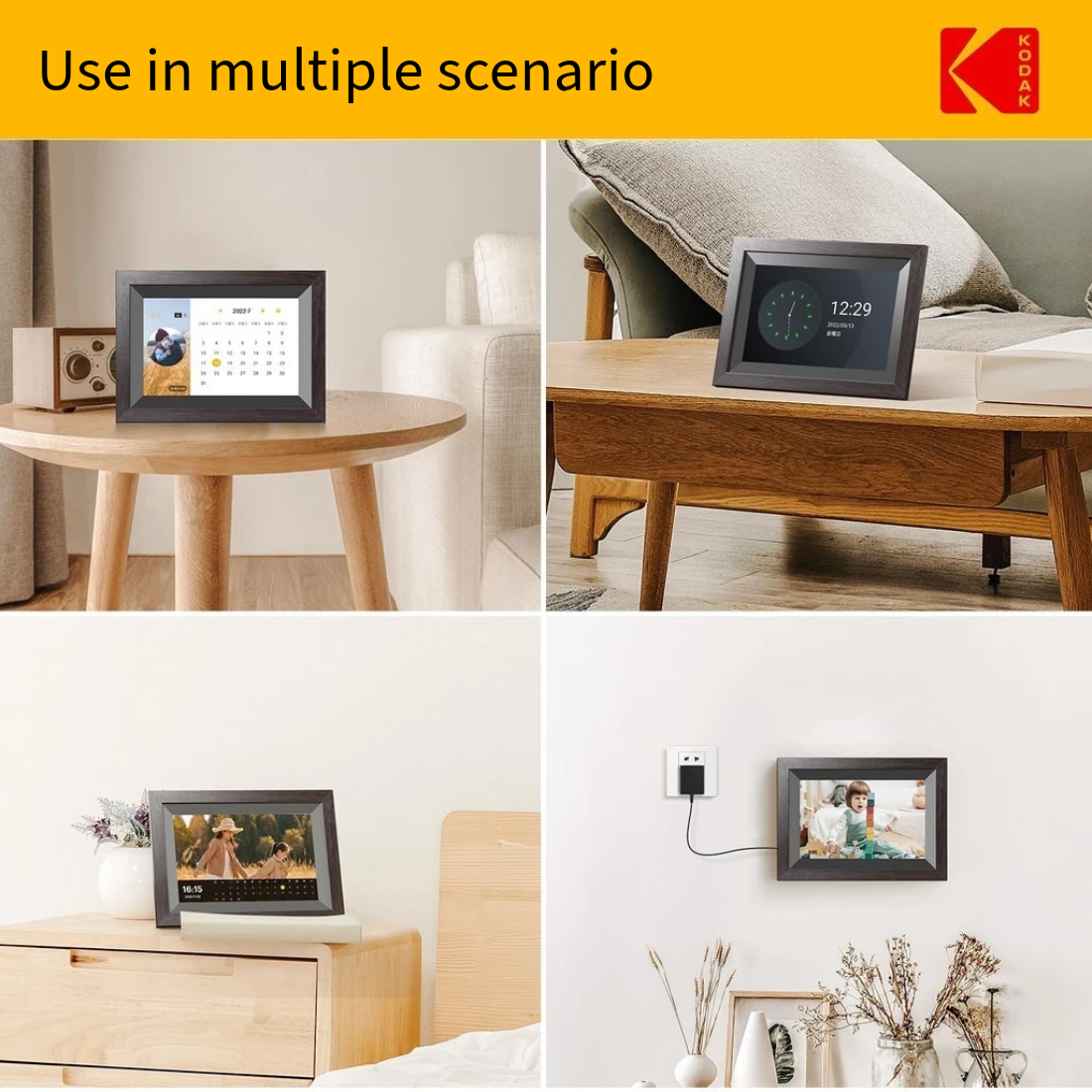 Kodak 10 Inch Digital Picture Frame Safety Mark Certified (RCF-1012W)
