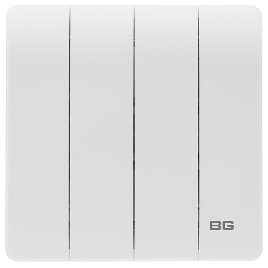 British General BG Neo Slimline Edge to Edge 4 Gang 2-Way Switch (PCWH44E)