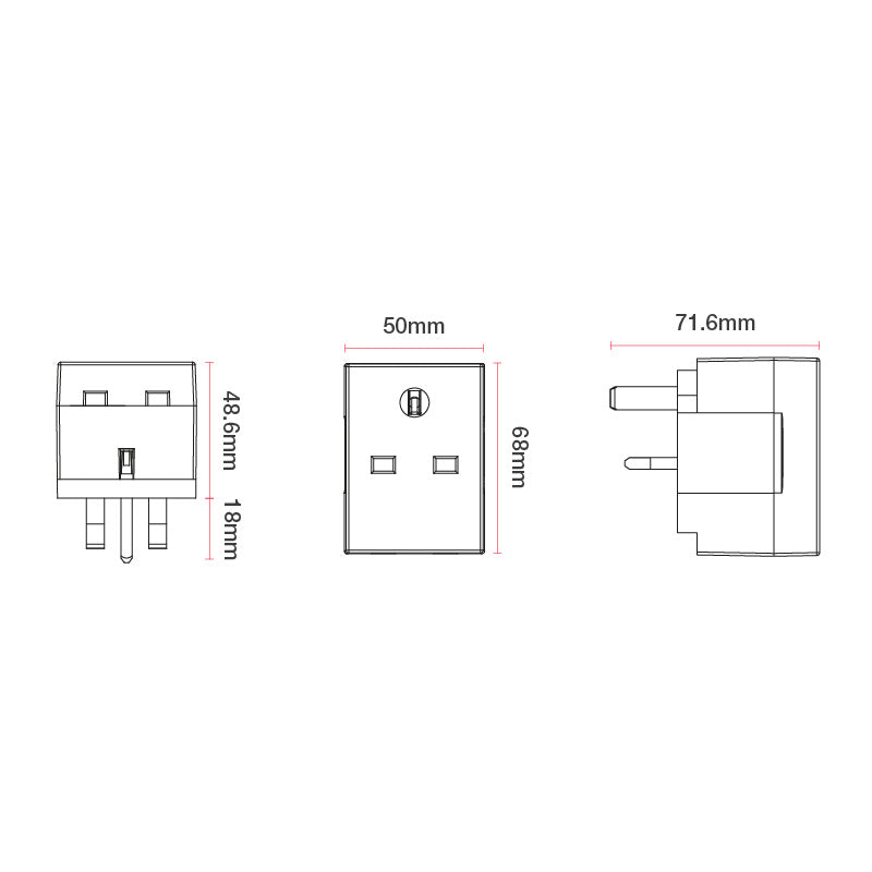 Masterplug Basic Multi-Socket Adaptor (MSF3)