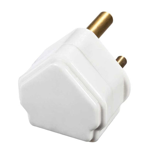 Masterplug Basic Round Pin Plug White (PT15)