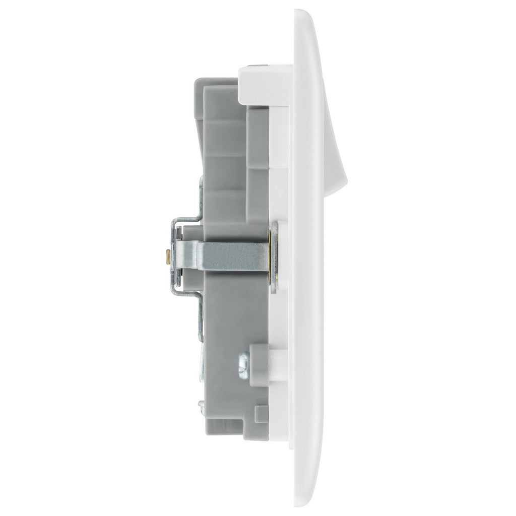 British General BG Neo Slimline 2 Gang Switched Socket with 15W USB A+C+C (PCWH22UACC15)