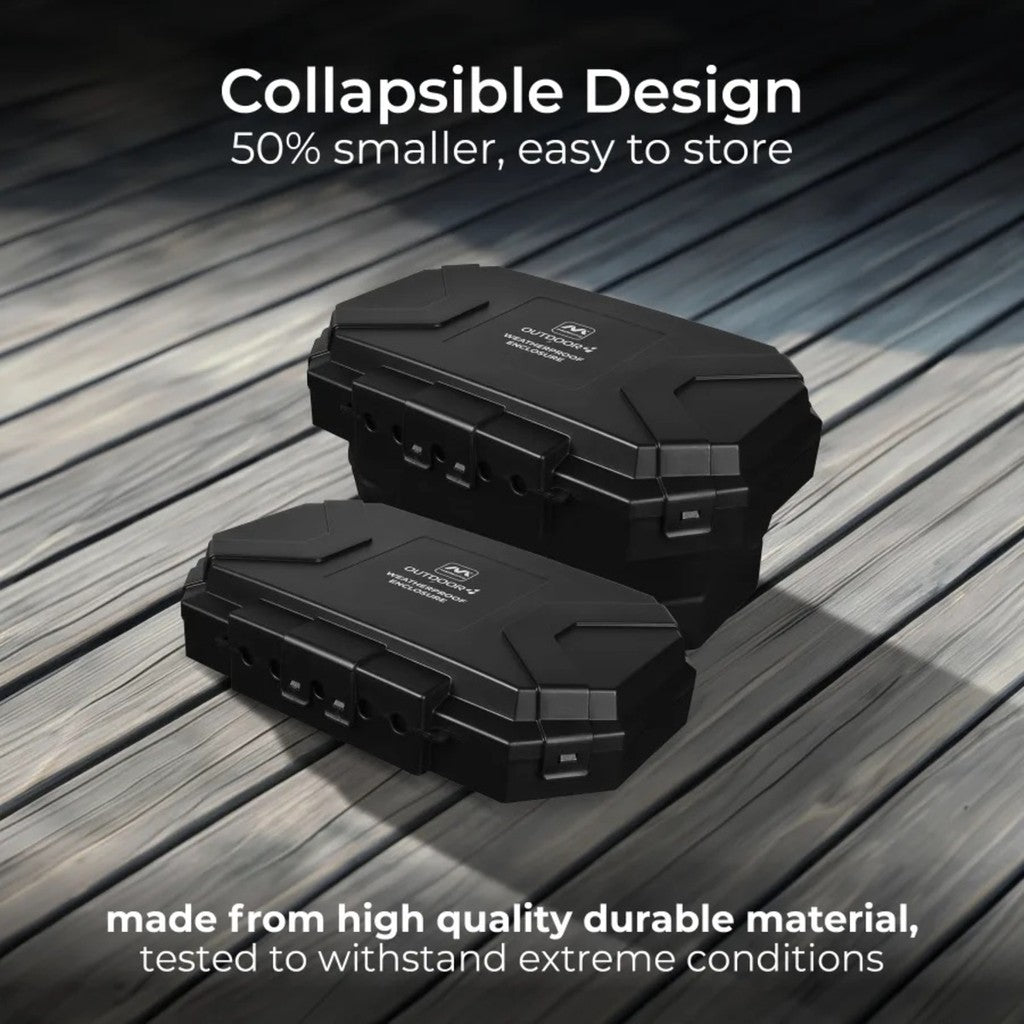 Masterplug WBCB Collapsible IP54 Weatherproof Box with 5 Cables Outlets with Wall-fixing Capability