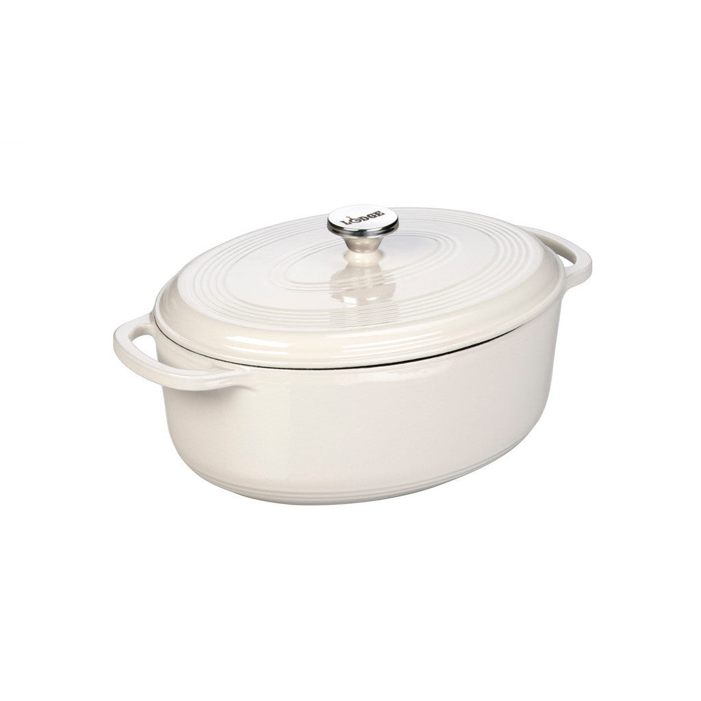 Lodge Lodge 7 Quart Oval Oyster Enameled Cast Iron Dutch Oven (EC7OD13)