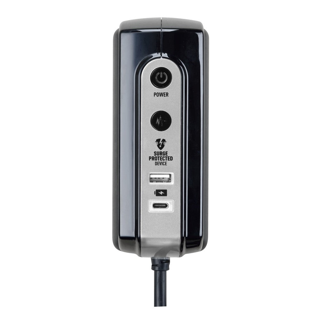 Masterplug Back-To-Back 4 Socket 2M Surge+Switched Extension Lead with USB A+C -SRGDSUAC2042PB
