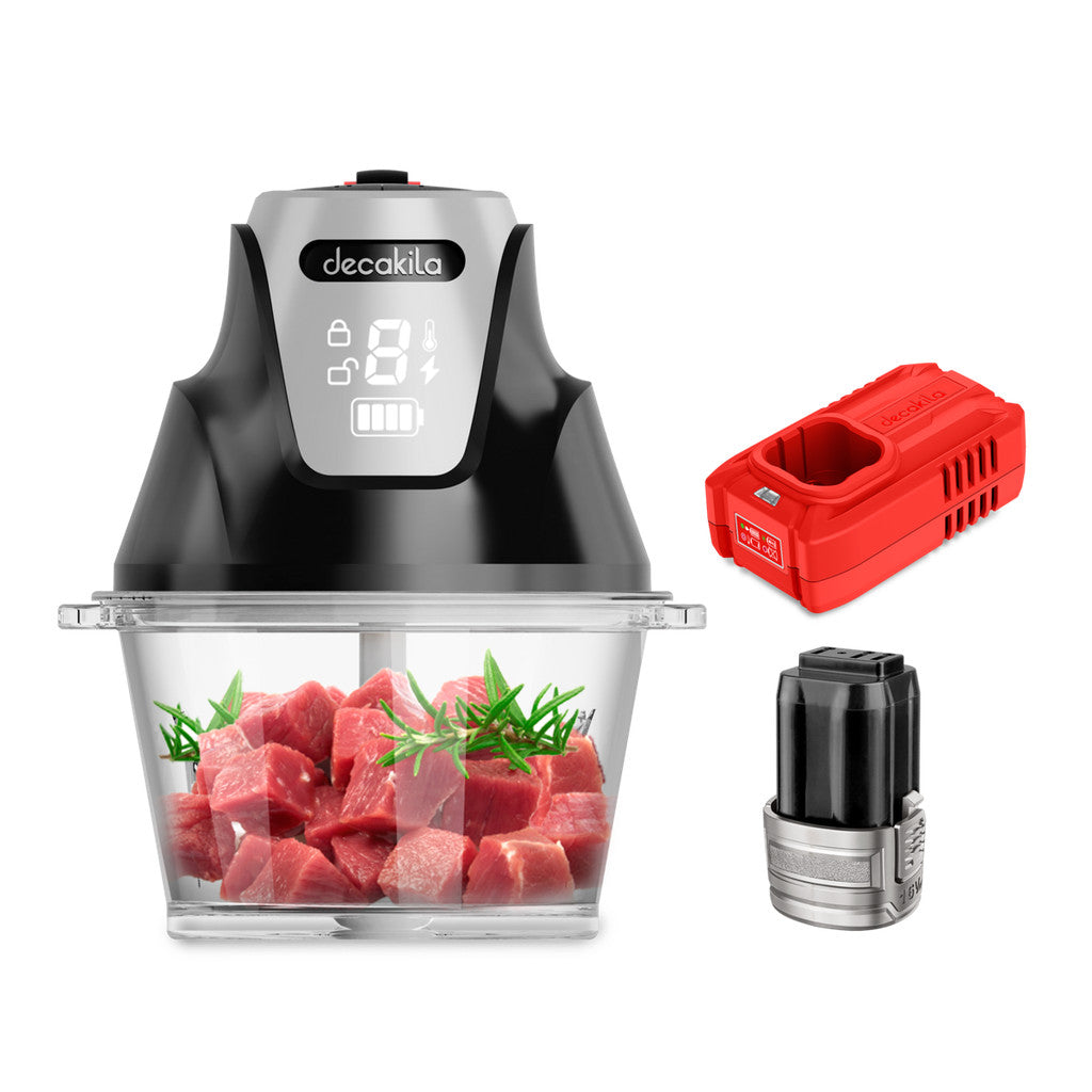 Decakila 16V SHARE Battery Series Food Chopper 200W 2000mAh 2 Speeds LED Display (KEMG029R)
