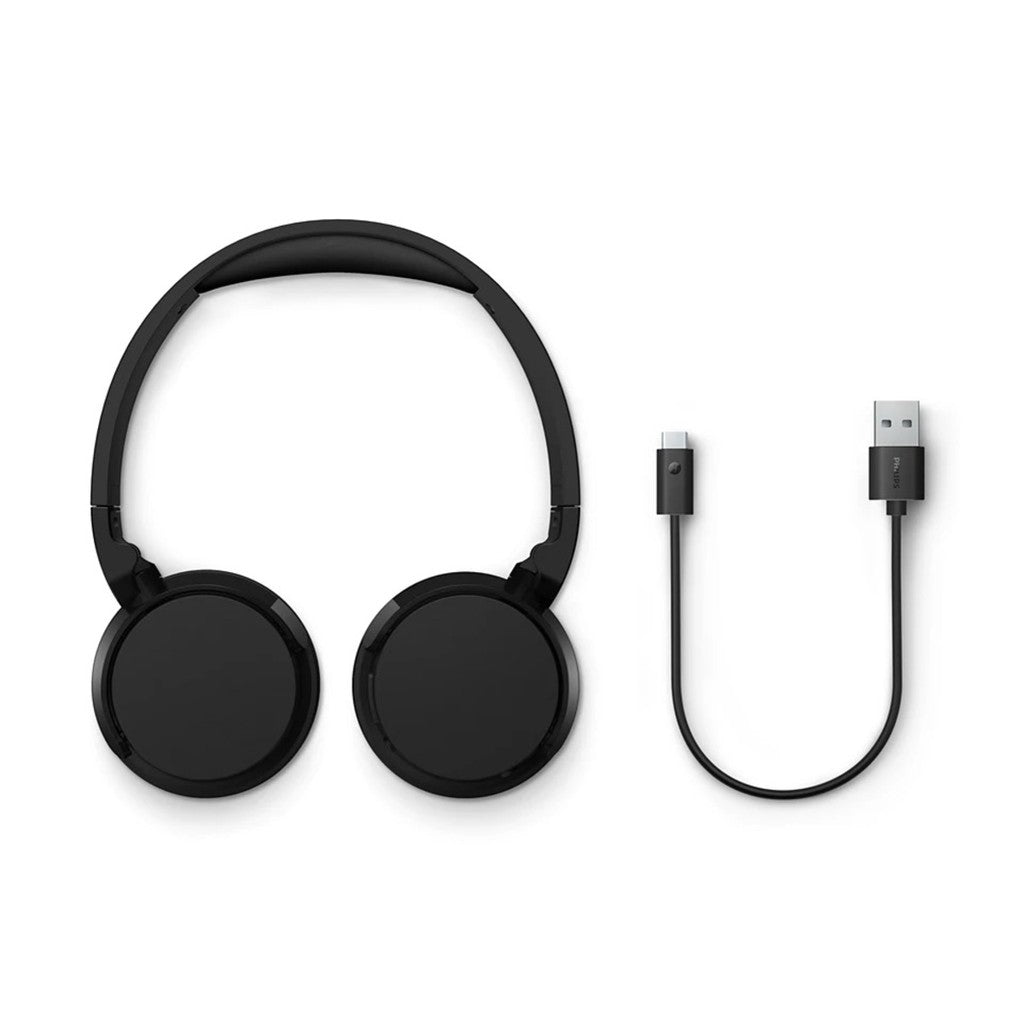 Philips On-Ear Wireless Headphones Dynamic Bass Clear Calls 55 Hours Play time (TAH4209BK/00)
