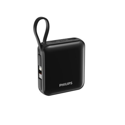 Philips 10K mAh Super Mini Series Power Bank PD22.5W Built-in USB-C & Lightning Cable 3 Colours (DLP5713)