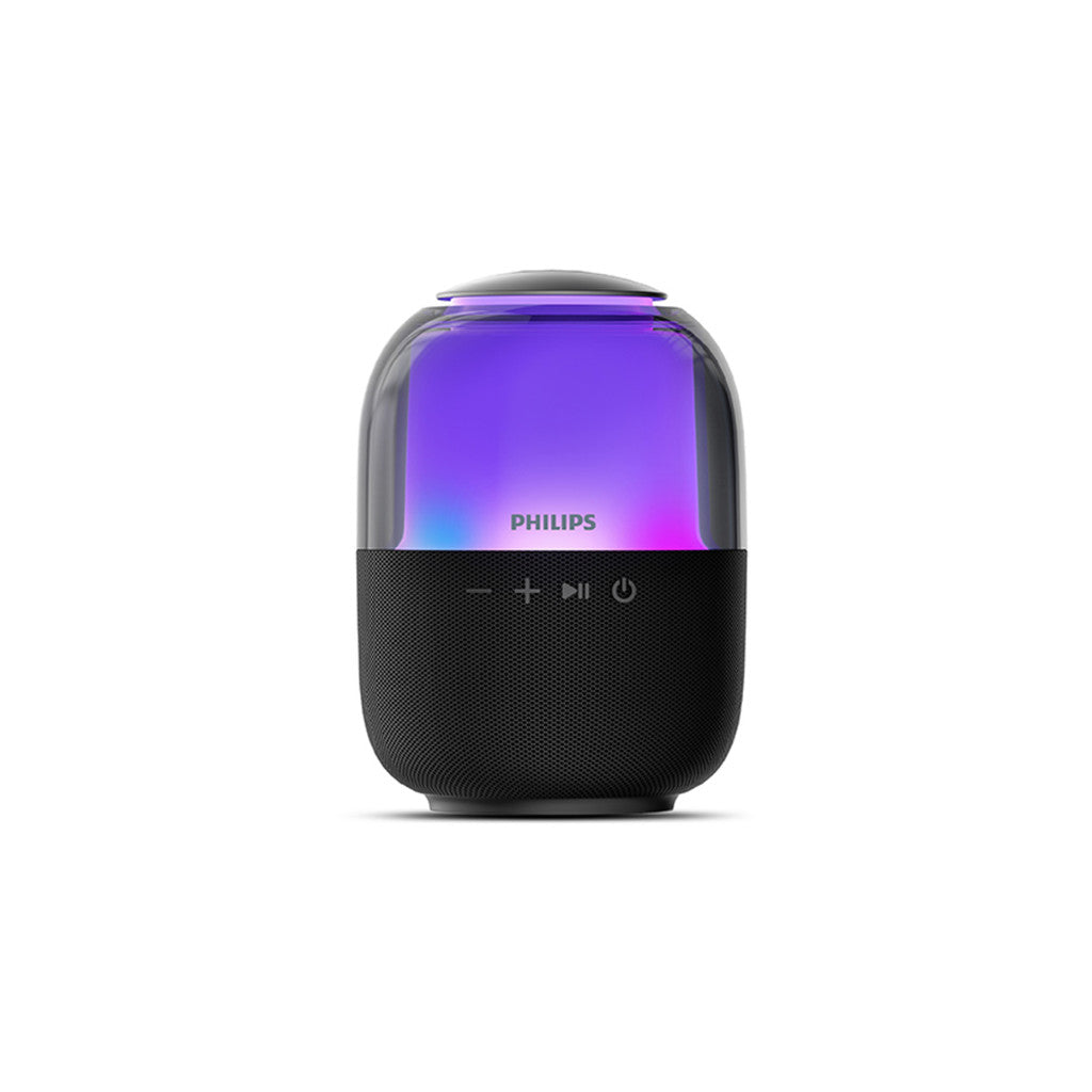 Philips Wireless Bluetooth Speaker Punchy Bass Colorful Lights 7-Hour Playtime Black (TAS2108BK/00)