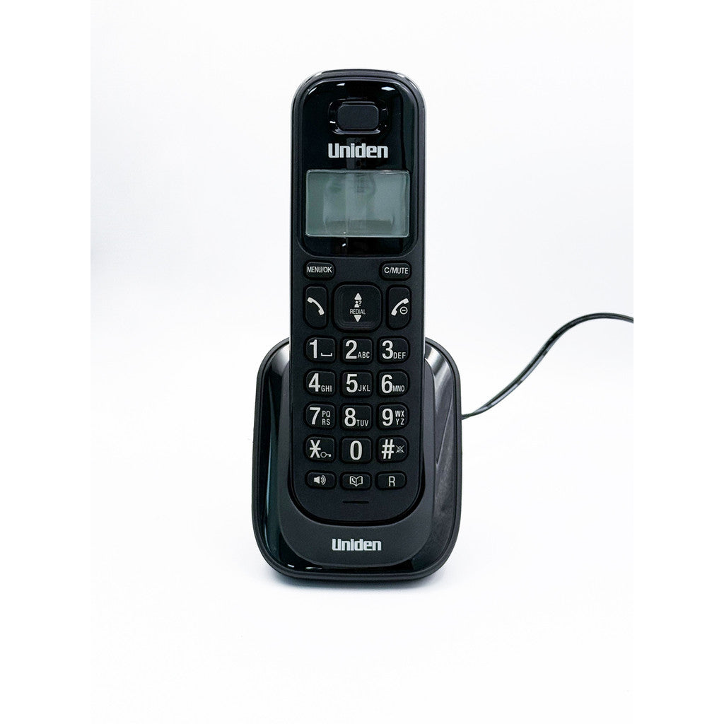 Uniden Cordless & Corded Combo Dect Phone Big Display Big Keypad Speaker Telephone Black (AT4505BK)