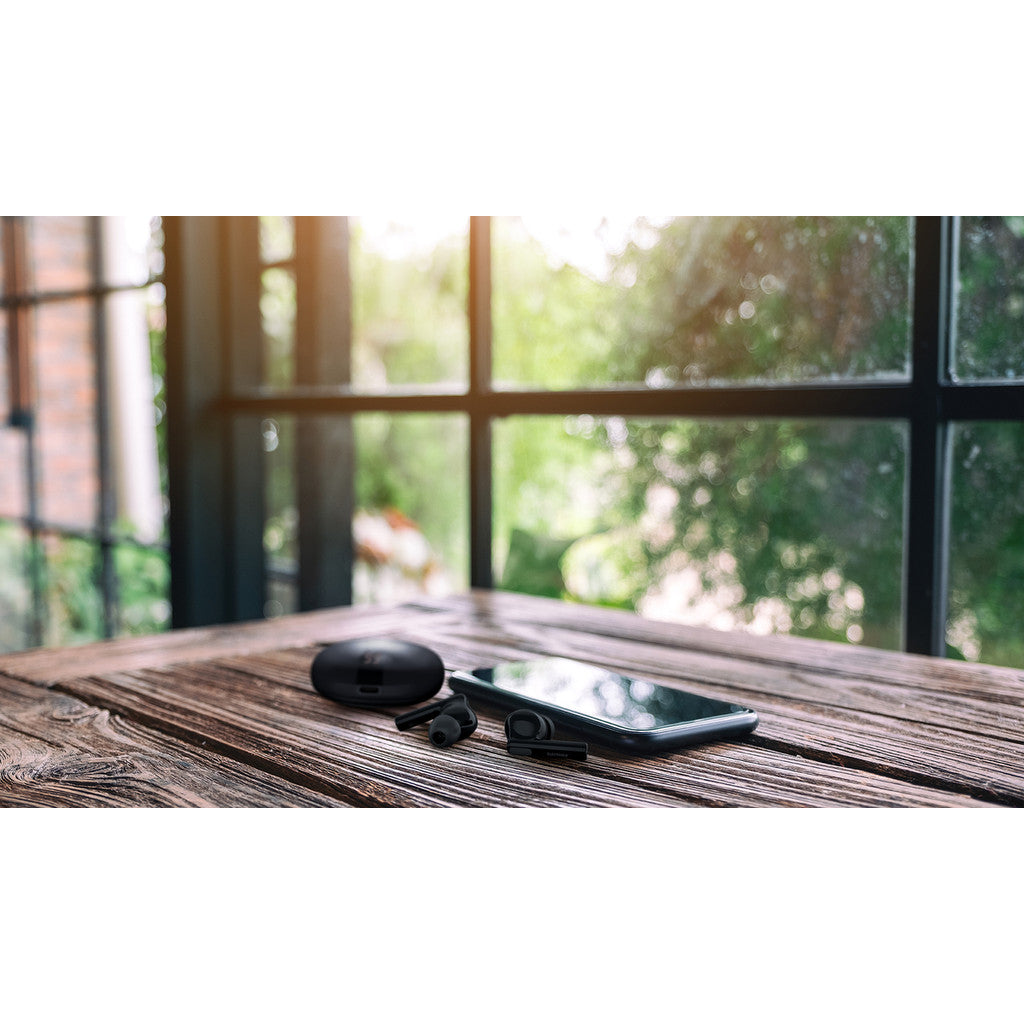 Philips True Wireless Earbuds Noise Canceling Dynamic Bass 20hr Playtime Black (TAT3559BK)