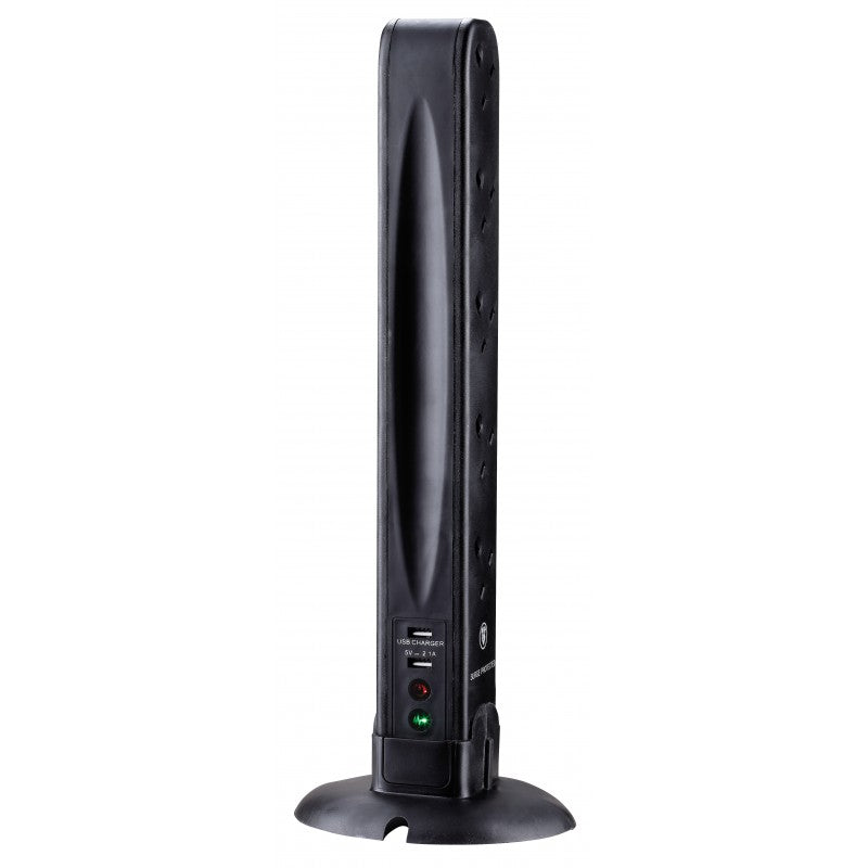 Masterplug Surge Protected 10 Sockets Tower Extension Leads 2 meter Black (SRGU102B)