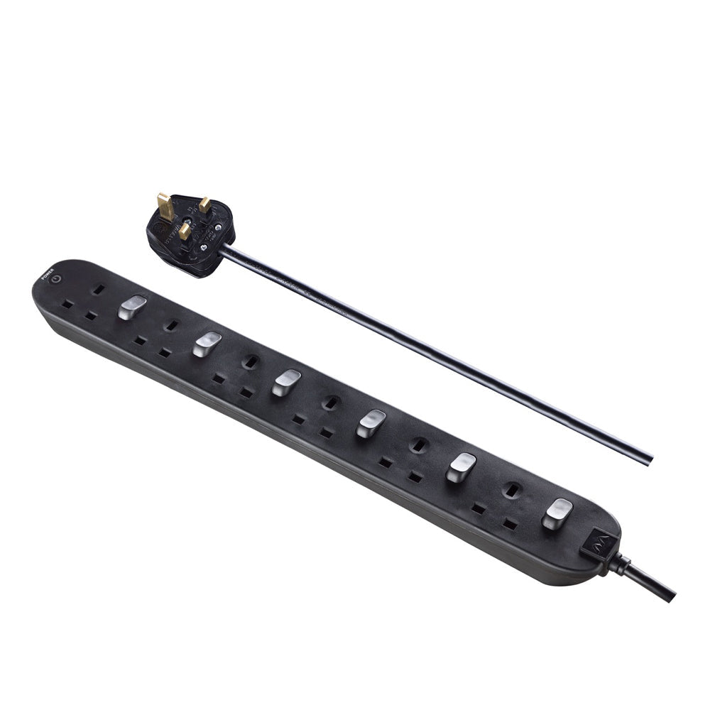 Masterplug Individual Switched 6 Sockets Extension Lead with LED Indicator 2 Meter (SWC62)