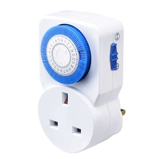 MasterPlug Daily Mechanical Segment Timer White (TMS24)
