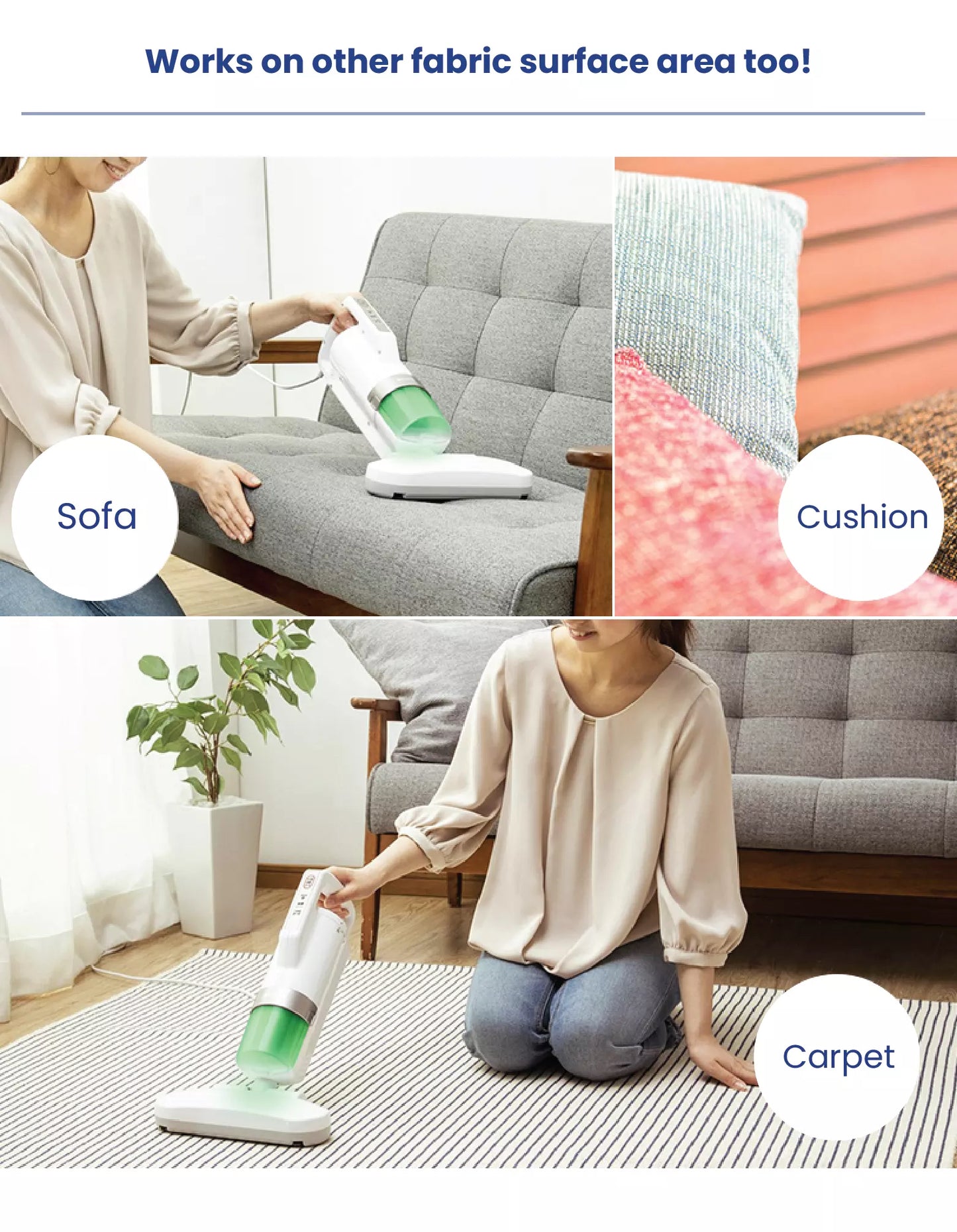 Iris Ohyama Dust Mite Mattress and Furniture Vacuum Cleaner Gen2 (IC-FAC2)