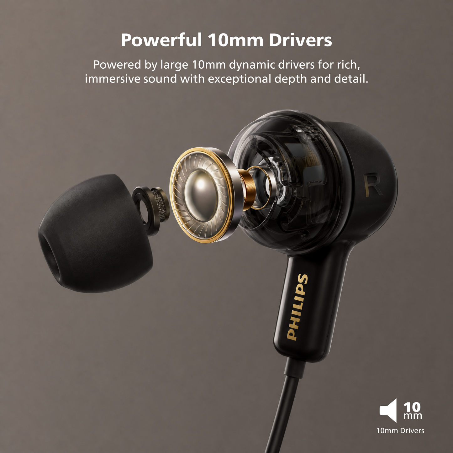 Philips Type-C Wired Earbuds – Noise-Isolating In-Ear Earphones with Volume Control and Hands-Free Mic for USB-C Devices (TAE3130)