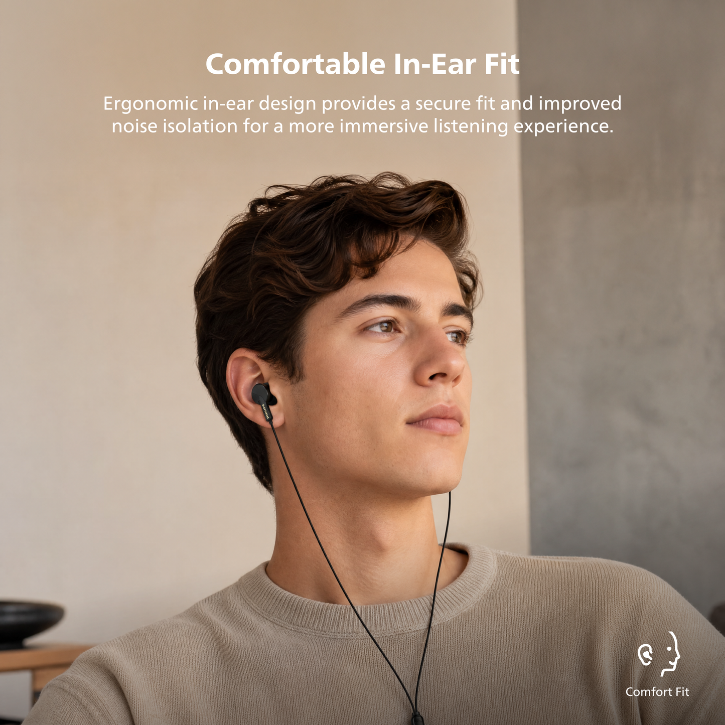 Philips Type-C Wired Earbuds – Noise-Isolating In-Ear Earphones with Volume Control and Hands-Free Mic for USB-C Devices (TAE3130)