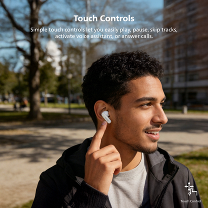 Philips True Wireless Earbuds | Active Noise Canceling, 4-Mic Clear Calls, Bluetooth 6.0, 36-Hour Battery & IPX4 Sweat Resistance (TAT2200)