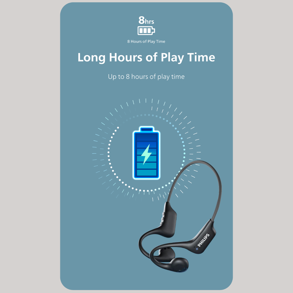Philips Open-Ear Wireless Sports Headphones TAA1708YL