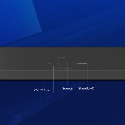 Philips 2.1 Channel Soundbar with Wireless Subwoofer - 260W Max Power, 6.5" Deep-Bass Sub, Bluetooth 5.4, HDMI ARC, Wall Mountable (TAB5500)