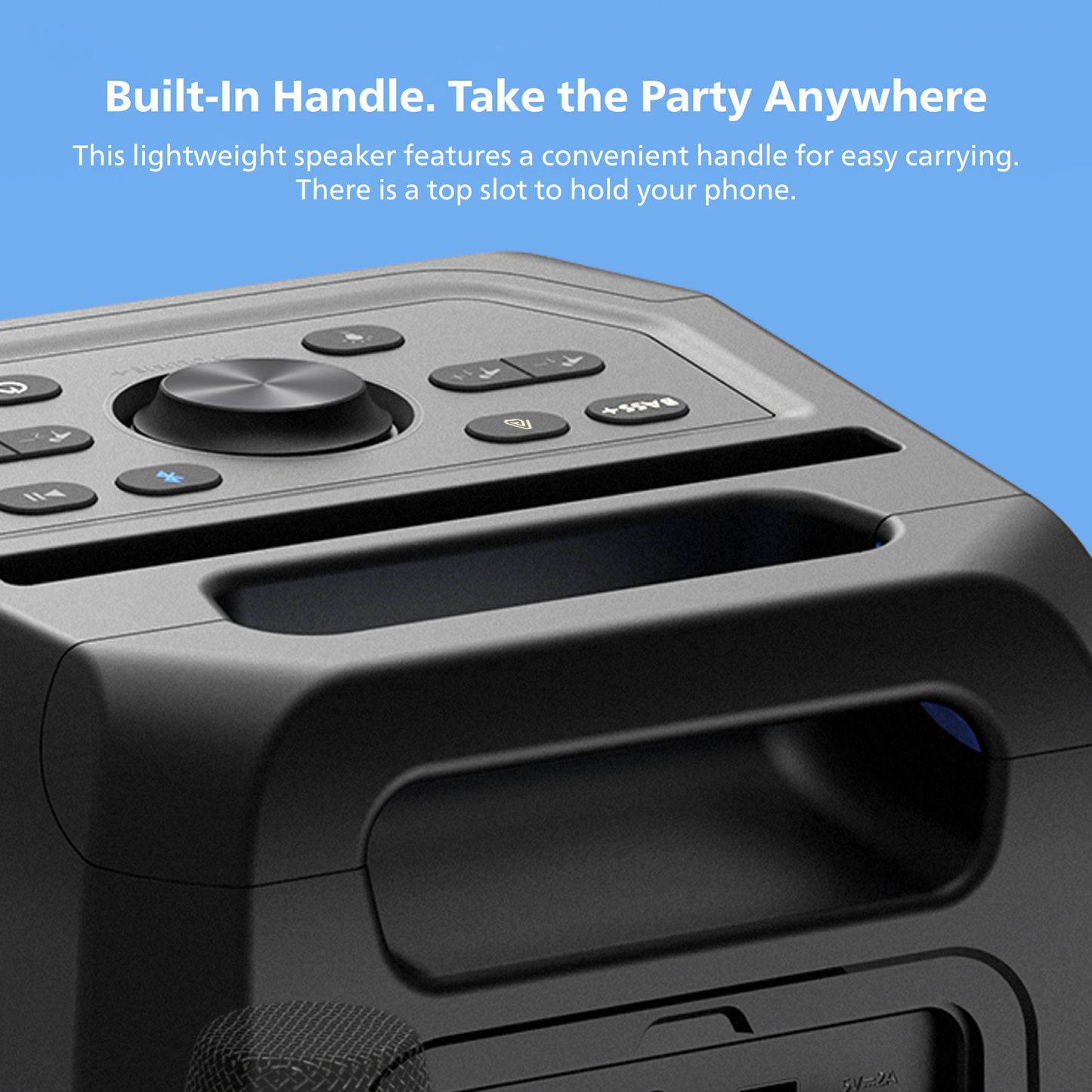 Philips Wireless Karaoke Party Speaker – Loud 120W Outdoor Speaker with Beat-Synced RGB Lights and App Control (TAX3000)