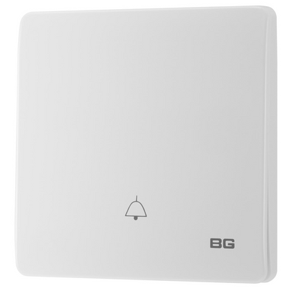 British General BG Neo Slimline Edge to Edge 1 Gang Door Bell Push Switch (PCWH14E)
