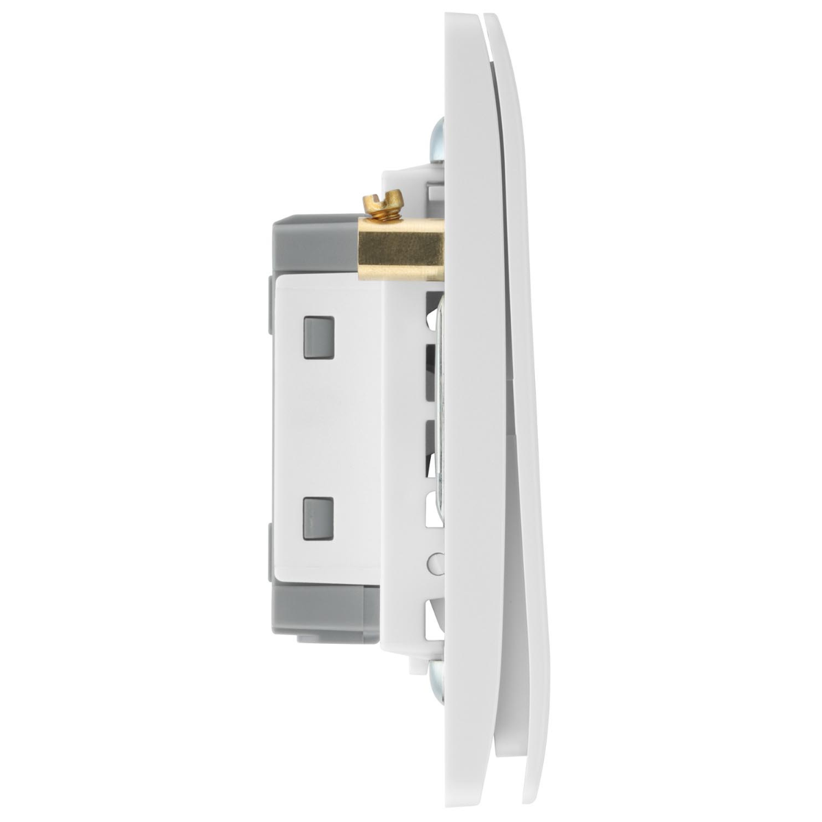 British General BG Neo Slimline Edge to Edge 1 Gang Door Bell Push Switch (PCWH14E)