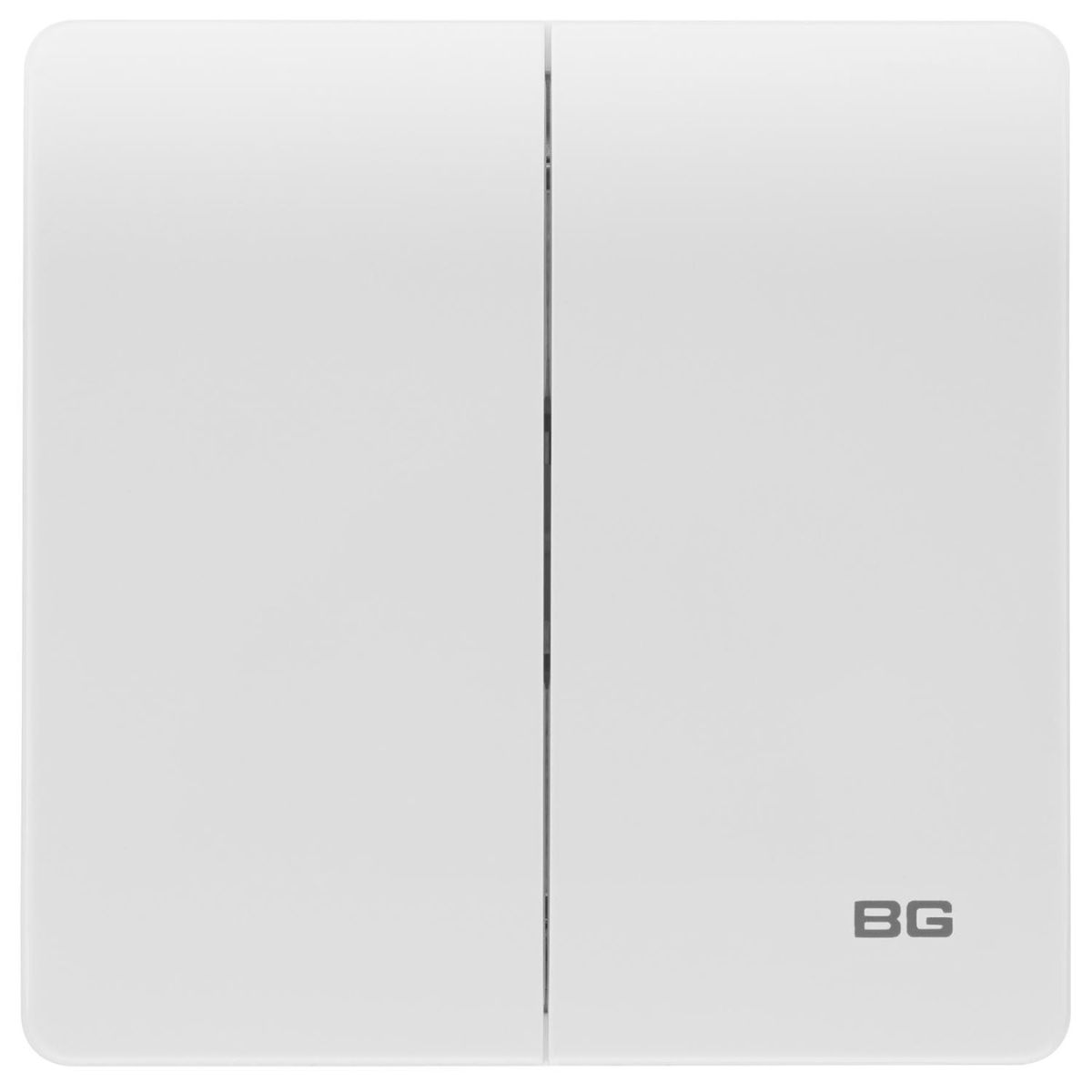 British General BG Neo Slimline Edge to Edge 2 Gang 2-Way Switch (PCWH42E)
