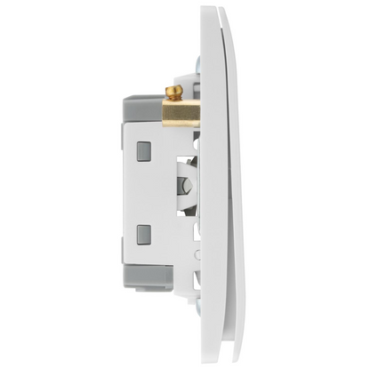 British General BG Neo Slimline Edge to Edge 2 Gang 2-Way Switch (PCWH42E)