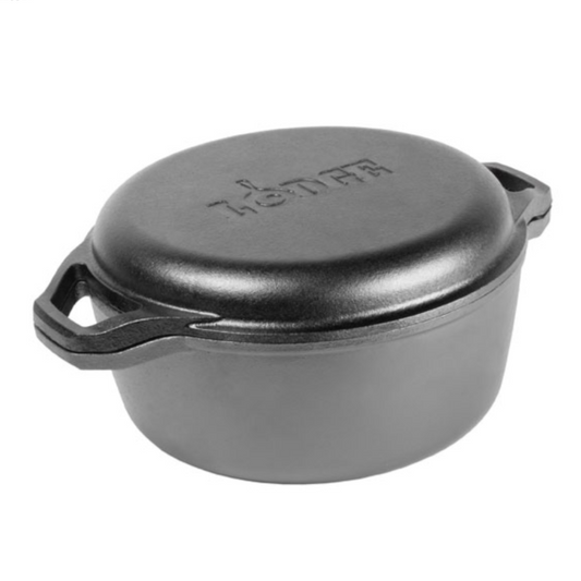Lodge Chef Collection 6 Quart Cast Iron Double Dutch Oven (LC6DDINT)