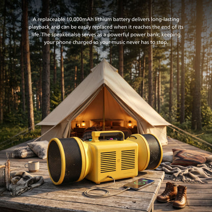 Philips The Tube Wireless Portable Speaker – 280W Max Stereo, IP67 Waterproof, 24H Playtime & LED Lights (TAMS80Y)