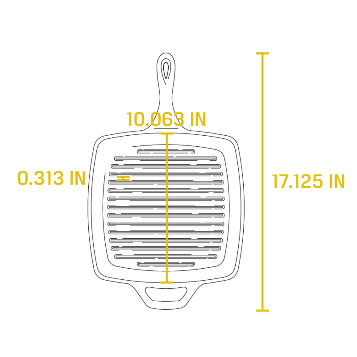 Lodge Wildlife Series™ 26.6 cm Seasoned Square Cast Iron Fish Grill Pan (L8SGPWLFI)
