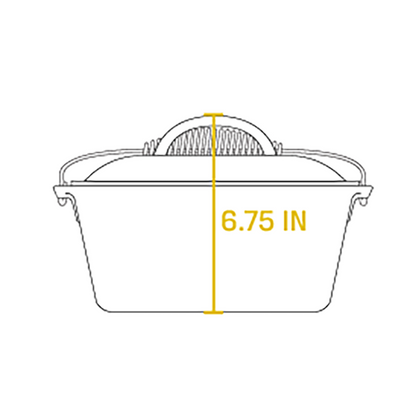 Lodge 26 cm 5 Quart Seasoned Cast Iron Dutch Oven With Bail Handle (L8DO3)