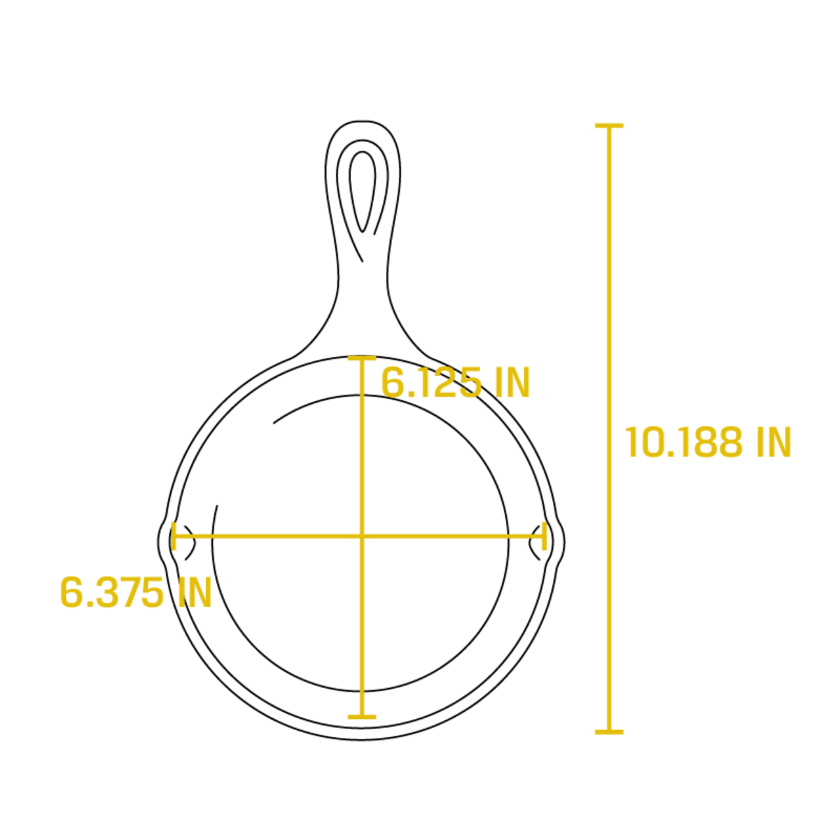 Lodge Seasoned Cast Iron Skillet 6.5"(L3SK3)