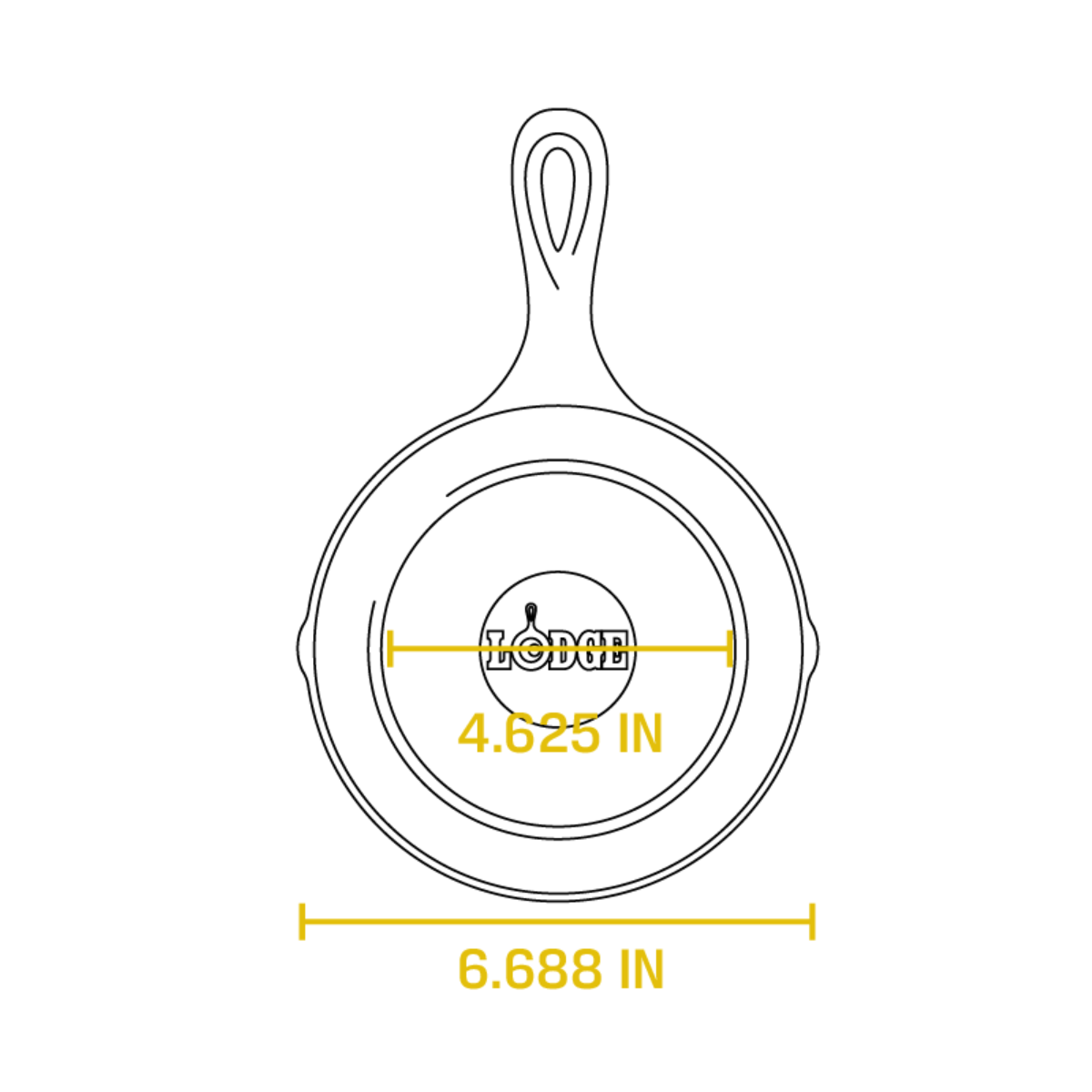 Lodge Seasoned Cast Iron Skillet 6.5"(L3SK3)