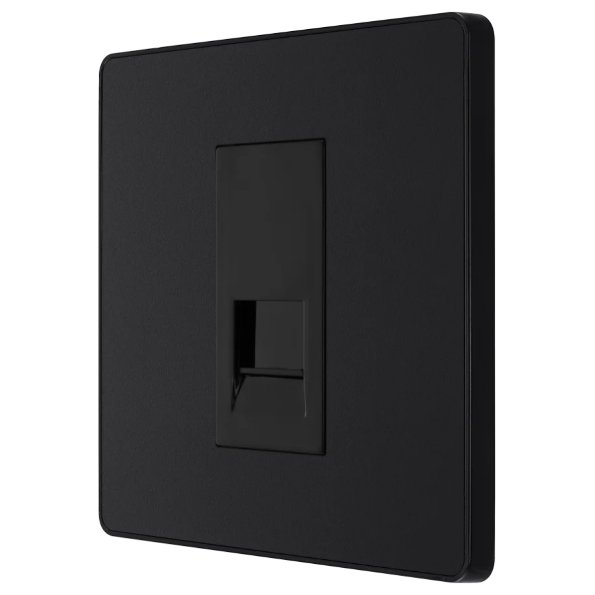 British General Evolve Matt Black Single RJ45 Telephone Socket (PCDMBR ...