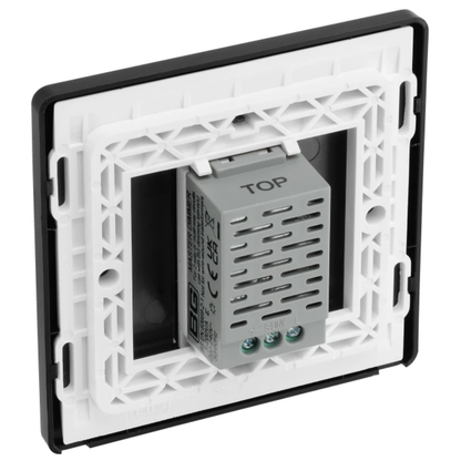 British General Evolve Matt Black 200W Single Touch Dimmer Switch 2 Way (PCDMBTDM1B)