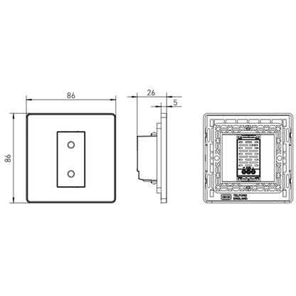 British General Evolve Matt Black 200W Single Touch Dimmer Switch 2 Way (PCDMBTDM1B)