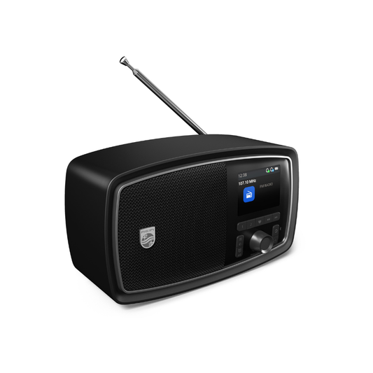 Philips "The Janet" Retro Bluetooth Radio – 50s Classic Design, FM Digital Tuner, 15hr Battery & Color TFT Display (TAV2000FB)
