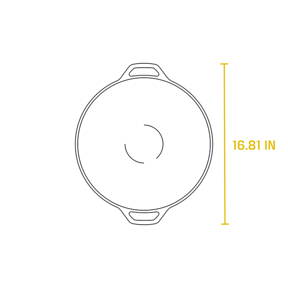 Lodge 35.5cm Seasoned Cast Iron Wok (L14WINT)