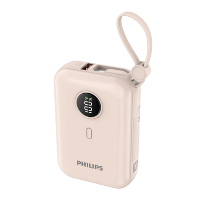 Philips 10000mAh Powerbank 22.5W Fast Charge Built-in USB Type C Cable (DLP2228)