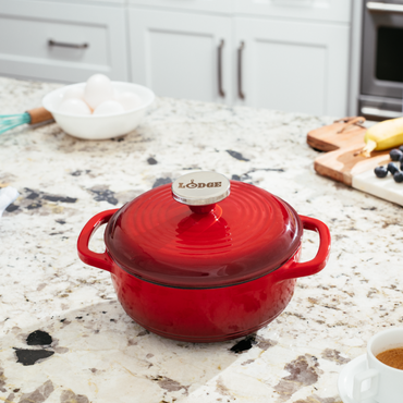 Lodge 1.5 Quart Red Enameled Cast Iron Dutch Oven (EC1D43)