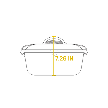 Lodge 30.4 cm 7 Quart Seasoned Cast Iron Dutch Oven With Bail Handle (L10DO3)