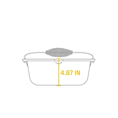 Lodge 30.4 cm 7 Quart Seasoned Cast Iron Dutch Oven With Bail Handle (L10DO3)