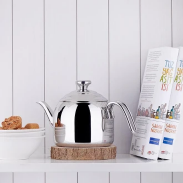 Korkmaz Droppa Stainless Steel 1.1ℓ Teapot (A051)