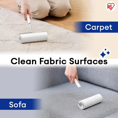 IRIS OHYAMA Lint Roller with Storage Case Sticky Roller for Dust, Lint, Hair & Pet Fur Easy-Peel Design (NC-DH)