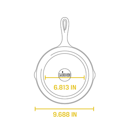 Lodge  Cast Iron Classic Seasoned Cast Iron Skillet 9" (L6SK3)