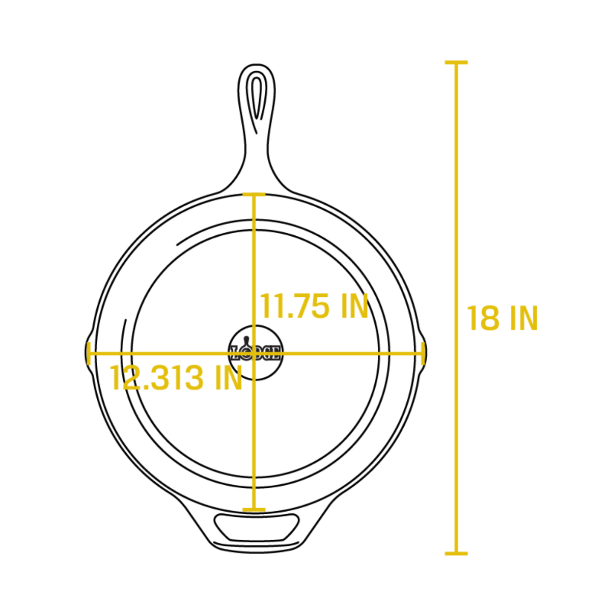 Lodge Cast Iron Classic Seasoned Cast Iron Skillet 12" (L10SK3)